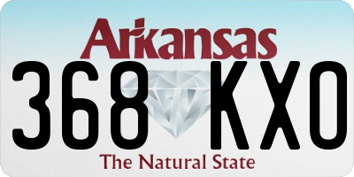 AR license plate 368KXO