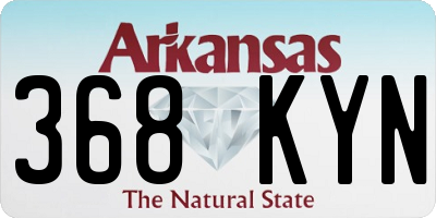 AR license plate 368KYN