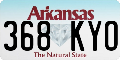 AR license plate 368KYO