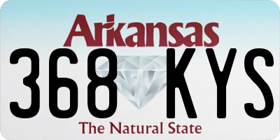 AR license plate 368KYS