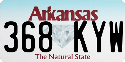 AR license plate 368KYW