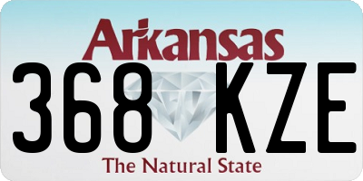 AR license plate 368KZE