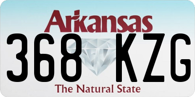 AR license plate 368KZG