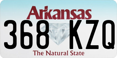 AR license plate 368KZQ