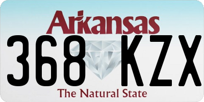 AR license plate 368KZX