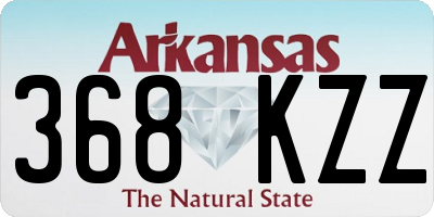 AR license plate 368KZZ