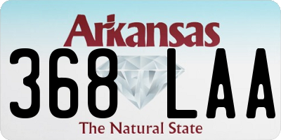 AR license plate 368LAA