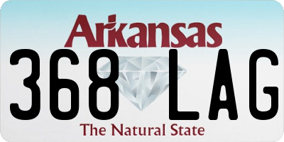 AR license plate 368LAG