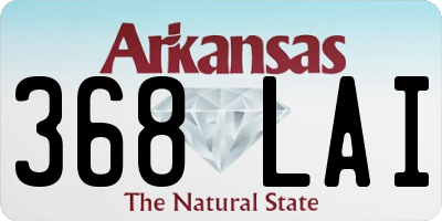 AR license plate 368LAI