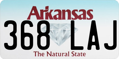 AR license plate 368LAJ