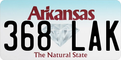 AR license plate 368LAK