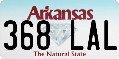 AR license plate 368LAL