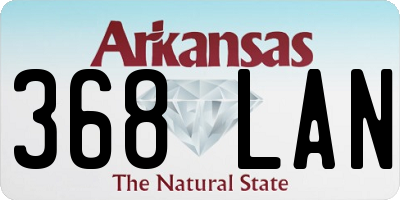 AR license plate 368LAN