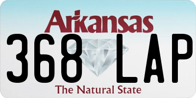 AR license plate 368LAP