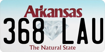 AR license plate 368LAU