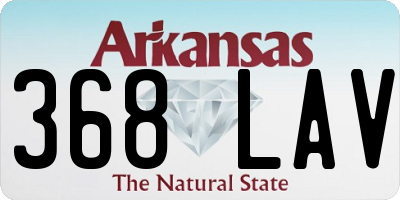 AR license plate 368LAV