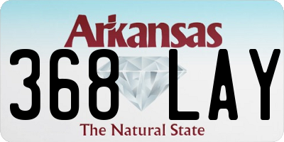 AR license plate 368LAY