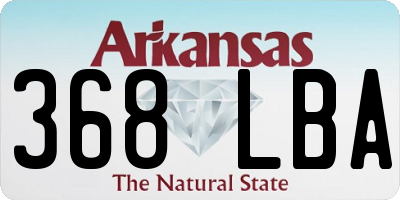 AR license plate 368LBA