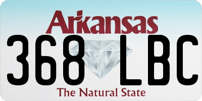 AR license plate 368LBC