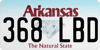 AR license plate 368LBD