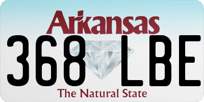 AR license plate 368LBE