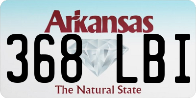 AR license plate 368LBI