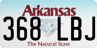 AR license plate 368LBJ