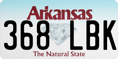 AR license plate 368LBK