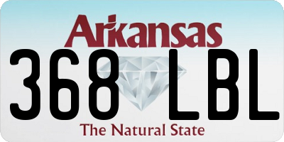 AR license plate 368LBL