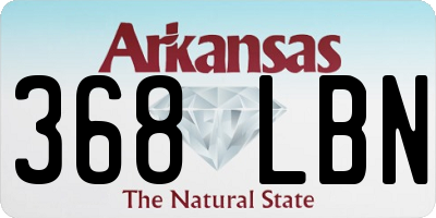 AR license plate 368LBN