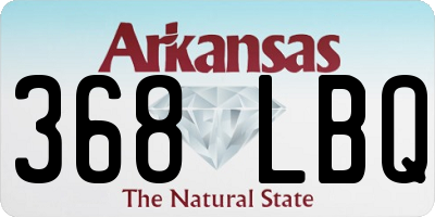 AR license plate 368LBQ