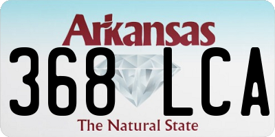 AR license plate 368LCA