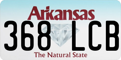 AR license plate 368LCB