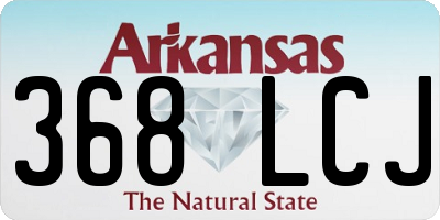 AR license plate 368LCJ