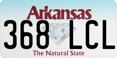 AR license plate 368LCL