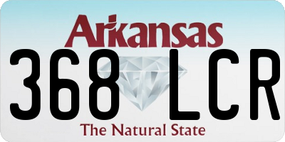 AR license plate 368LCR