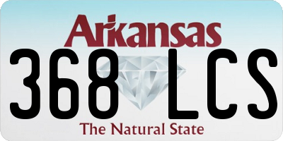 AR license plate 368LCS