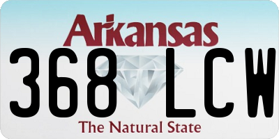 AR license plate 368LCW