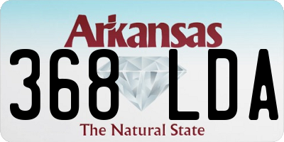 AR license plate 368LDA