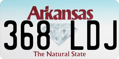 AR license plate 368LDJ
