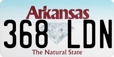 AR license plate 368LDN