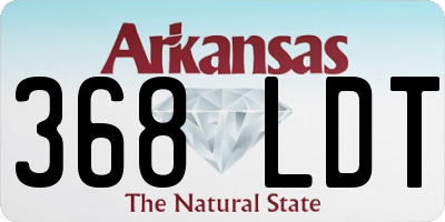 AR license plate 368LDT