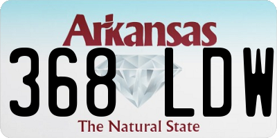 AR license plate 368LDW