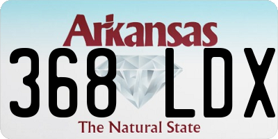 AR license plate 368LDX