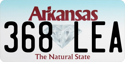 AR license plate 368LEA