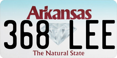 AR license plate 368LEE