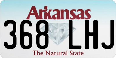 AR license plate 368LHJ