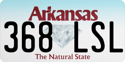 AR license plate 368LSL