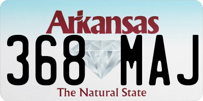 AR license plate 368MAJ
