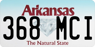 AR license plate 368MCI